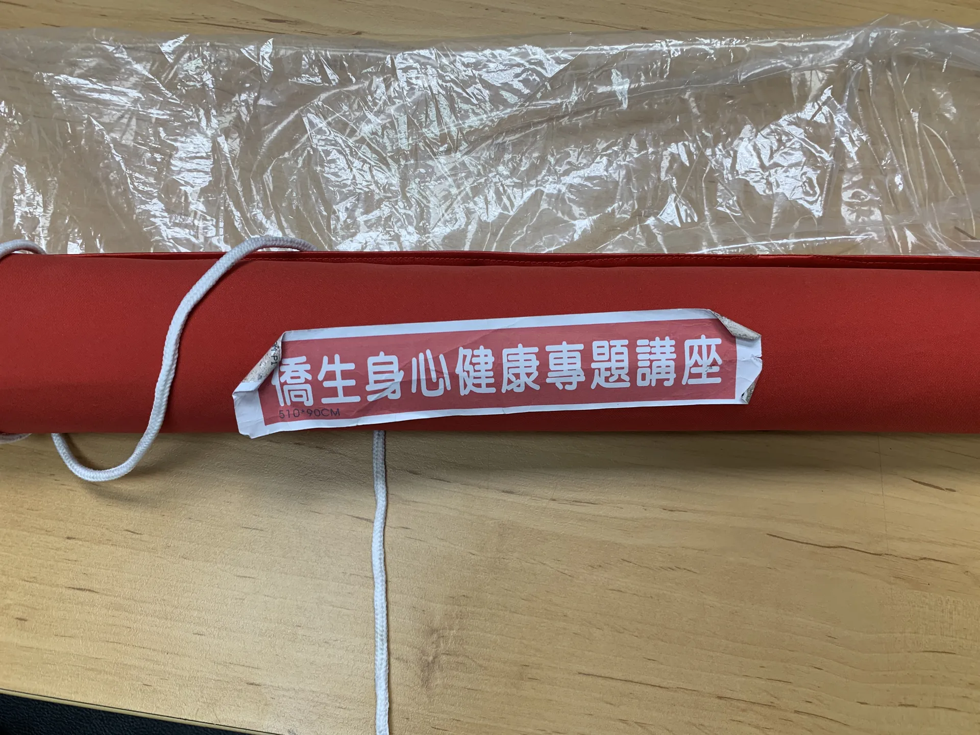 僑生身心健康專題講座·布條 (Overseas Student Health Project Speech Banner)